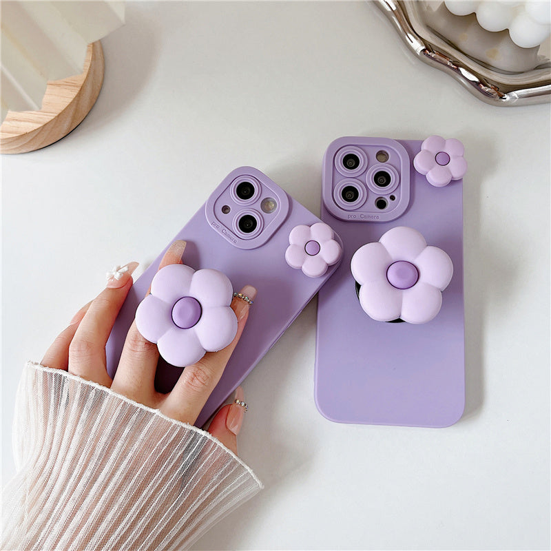 Purple Rotating Flower Silicone Phone Case Switch2Console