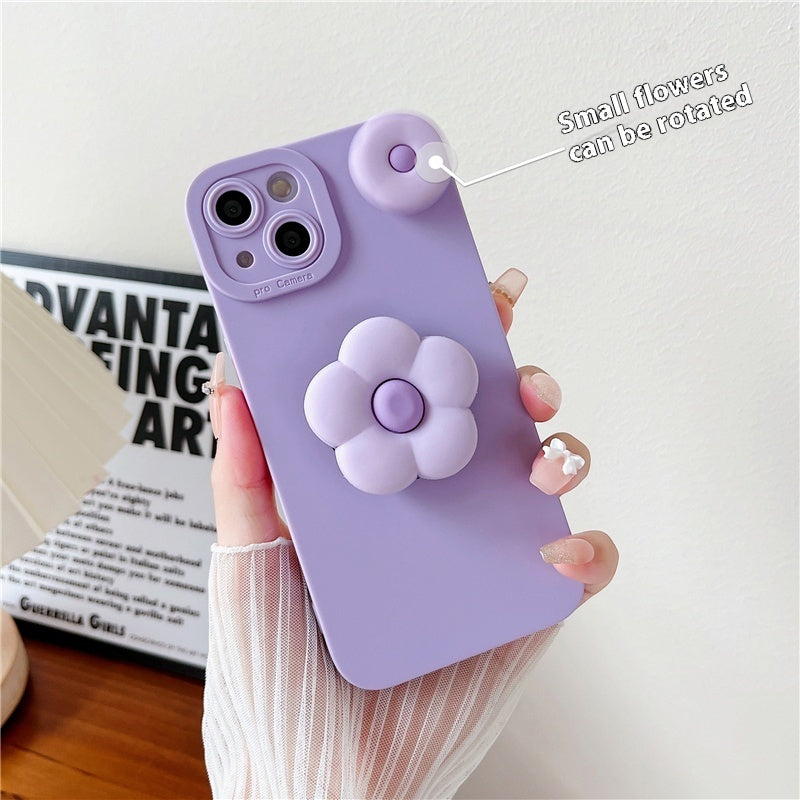 Purple Rotating Flower Silicone Phone Case Switch2Console